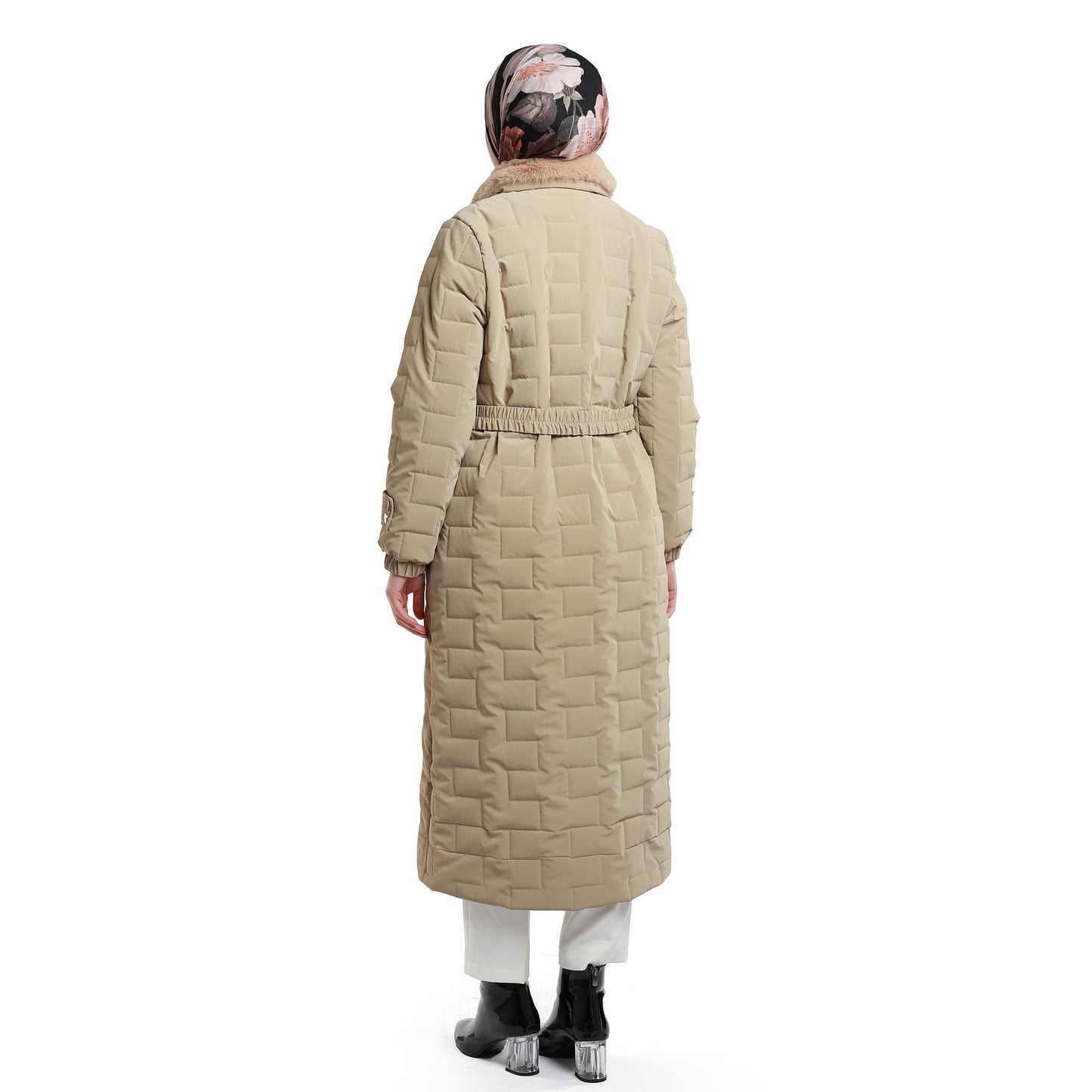 Fur Collar Quilted Coat