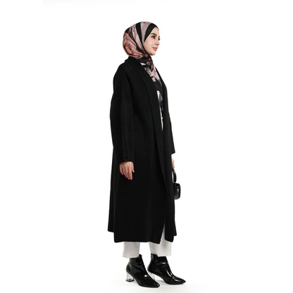 Shawl Collar Long Knit Cardigan