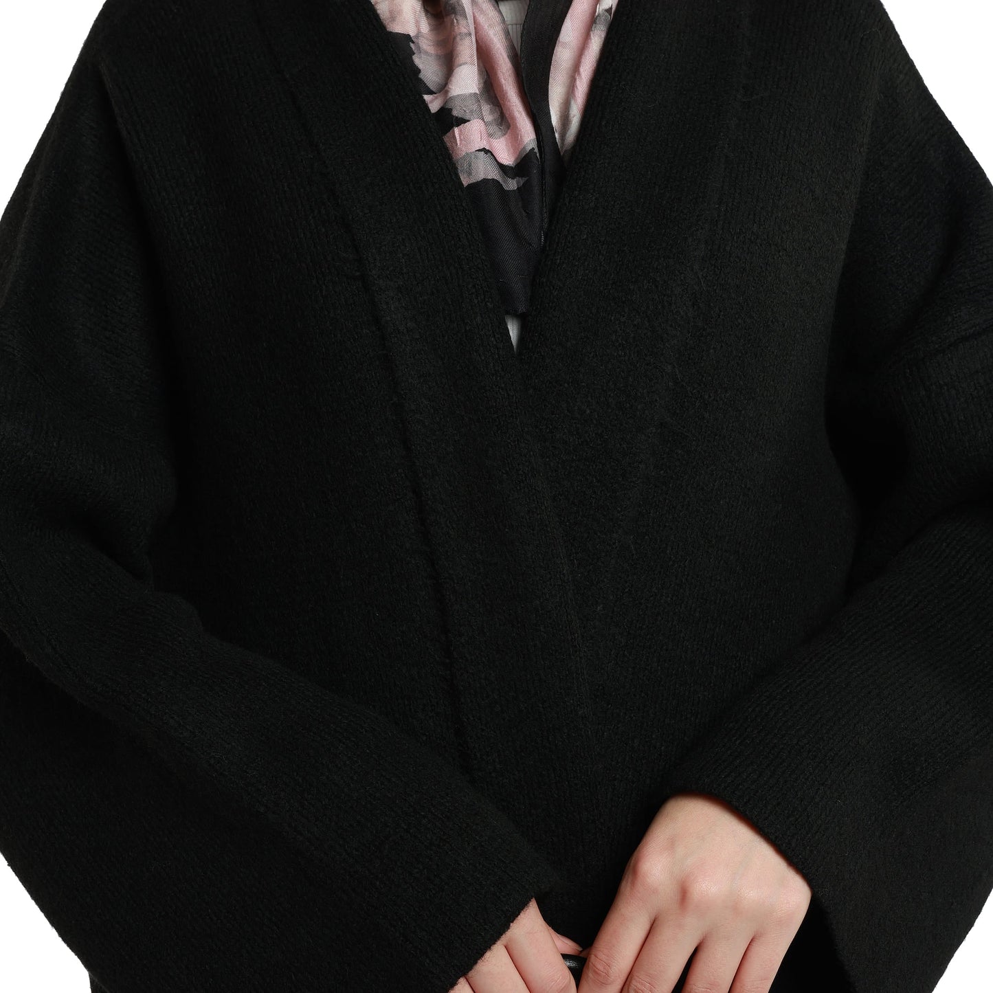 Shawl Collar Long Knit Cardigan
