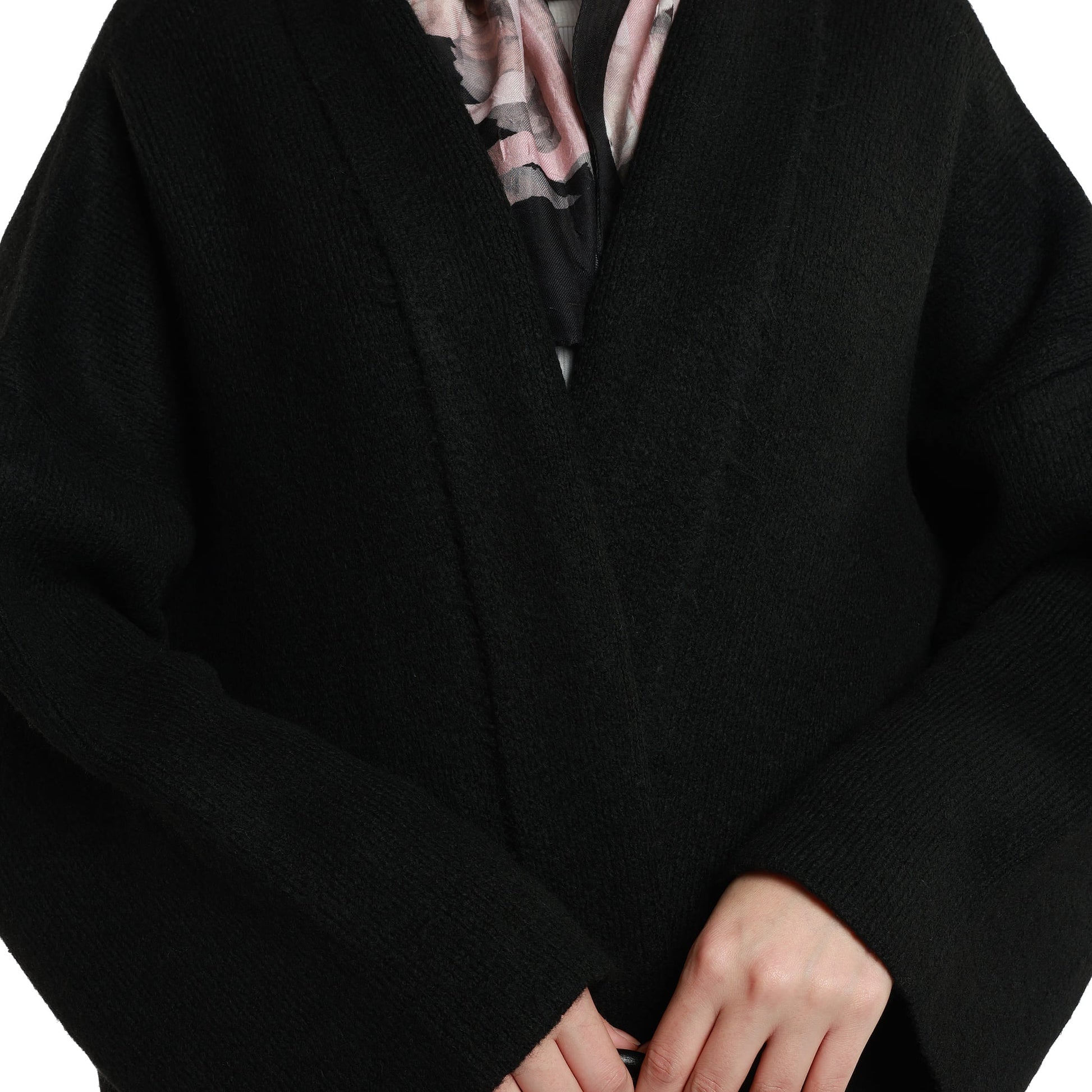 Shawl Collar Long Knit Cardigan