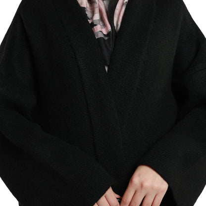 Shawl Collar Long Knit Cardigan