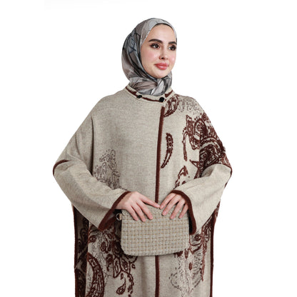 Patterned Long Relaxed Knit Cardigan