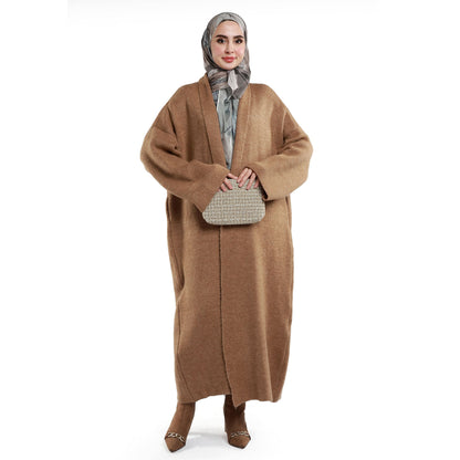 Shawl Collar Long Knit Cardigan