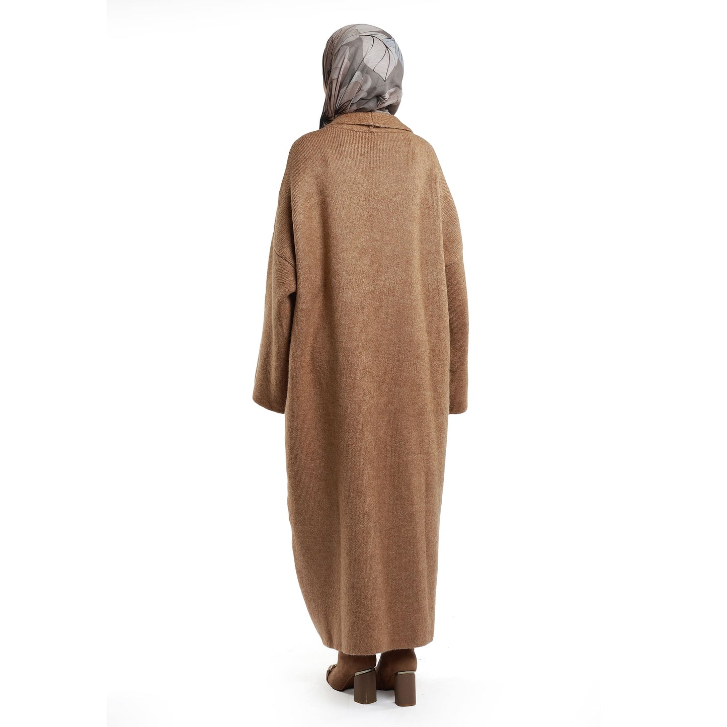 Shawl Collar Long Knit Cardigan