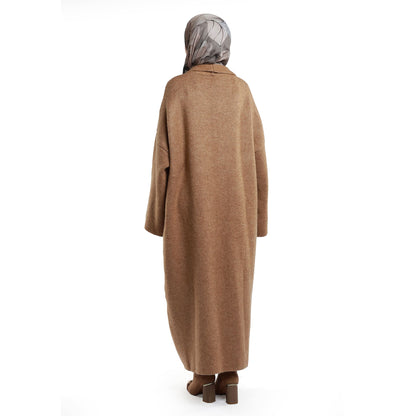 Shawl Collar Long Knit Cardigan