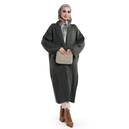 Shawl Collar Long Knit Cardigan