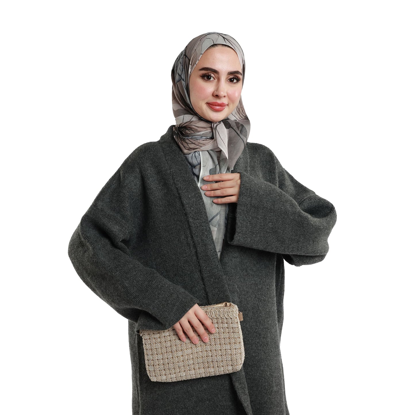 Shawl Collar Long Knit Cardigan