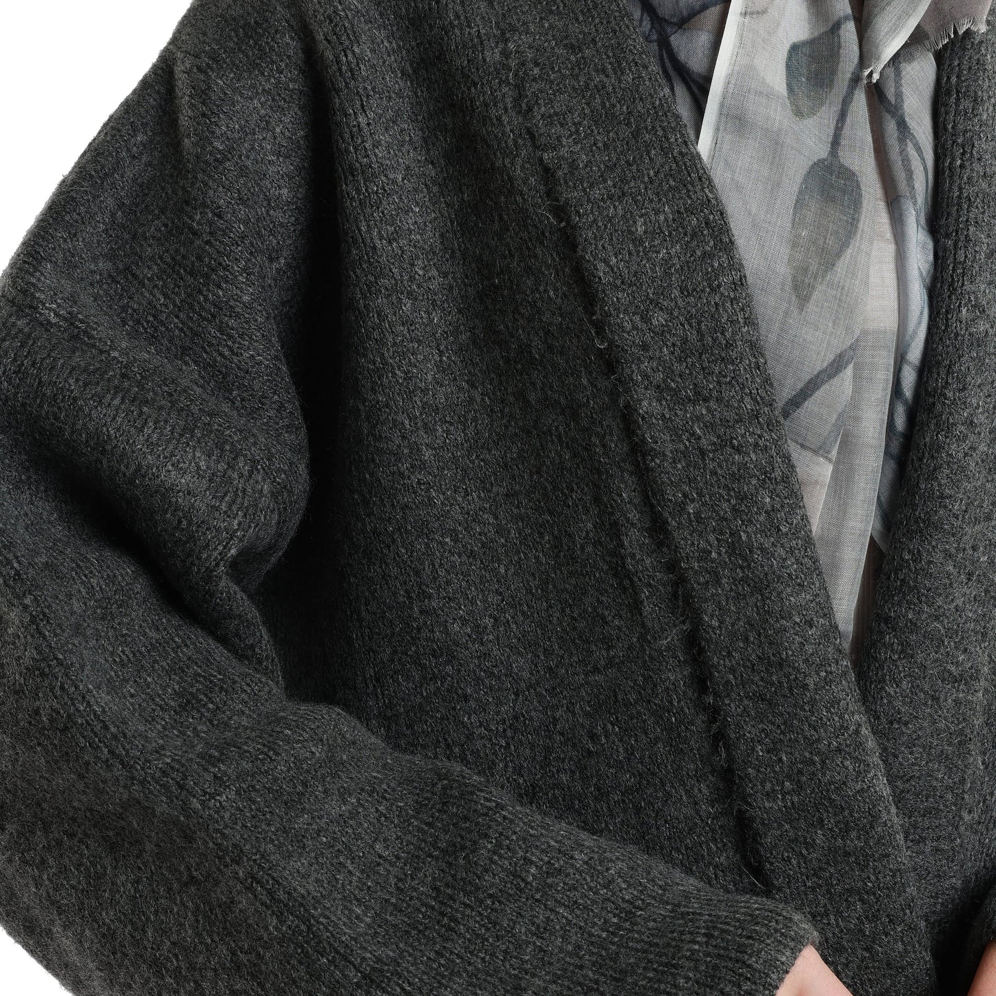 Shawl Collar Long Knit Cardigan