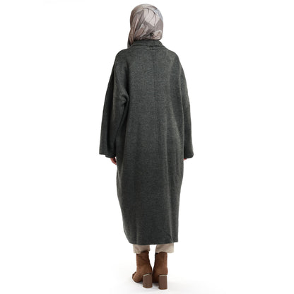 Shawl Collar Long Knit Cardigan