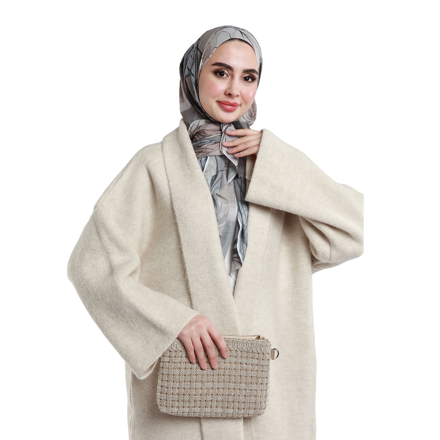 Shawl Collar Long Knit Cardigan