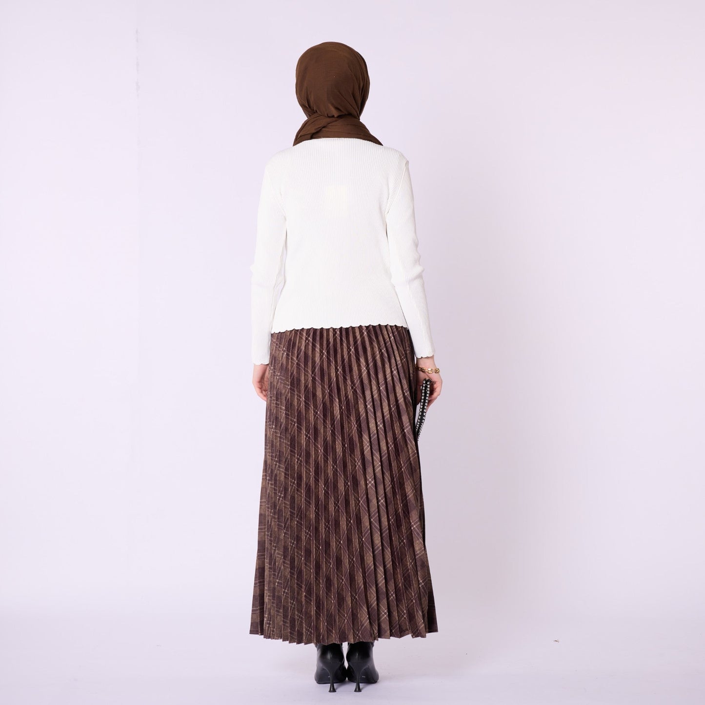 Shiny Button Ribbed Knit Bodysuit Cardigan Design