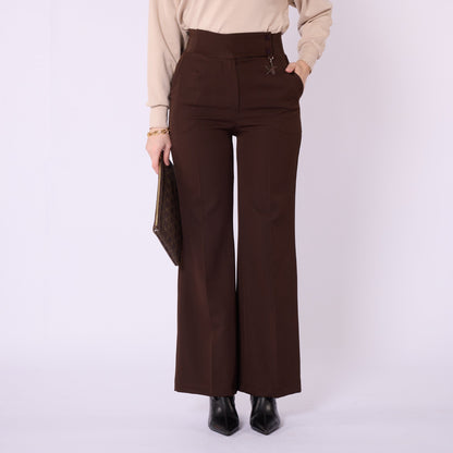 Wide Leg Pants With Accessory Detail