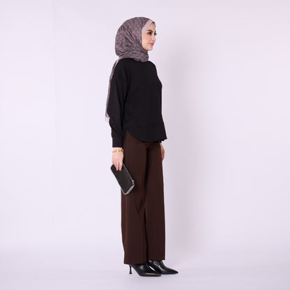 Relaxed Fit Crew Neck Plain Tunic