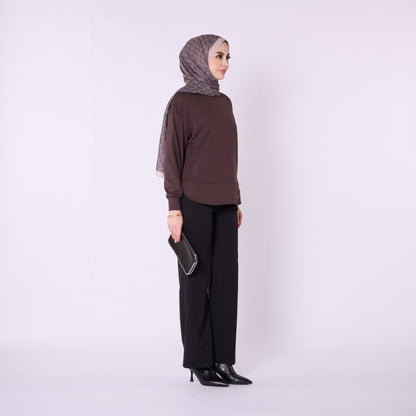Relaxed Fit Crew Neck Plain Tunic