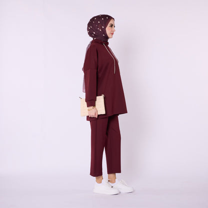 Low Collar Judge Collar Trouser Suit
