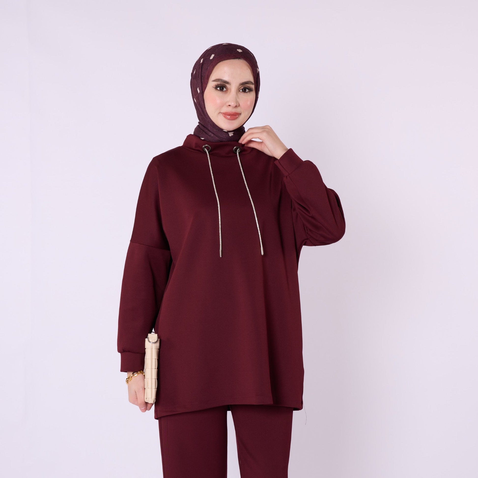 Low Collar Judge Collar Trouser Suit