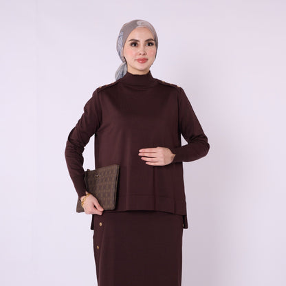 Gold Detailed Skirt Suit