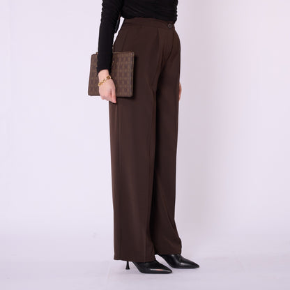 Pleated Wide Leg Classic Look Trousers