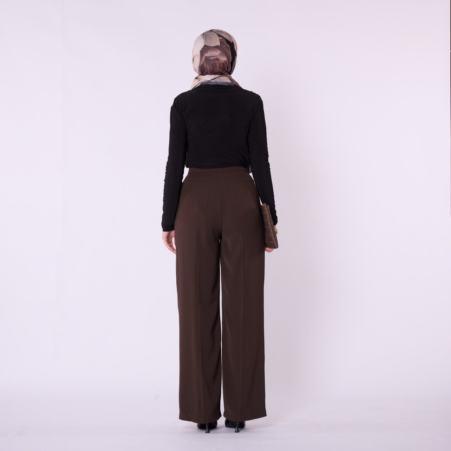 Pleated Wide Leg Classic Look Trousers