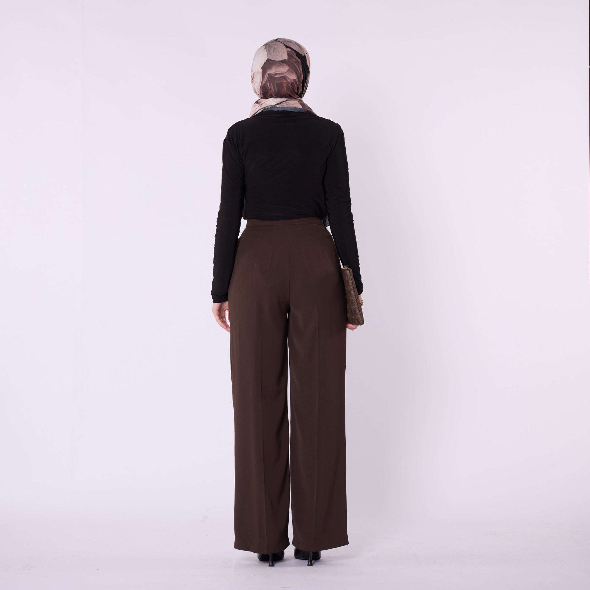Pleated Wide Leg Classic Look Trousers