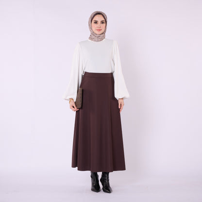 Elastic Waist Straight A Line Winter Skirt
