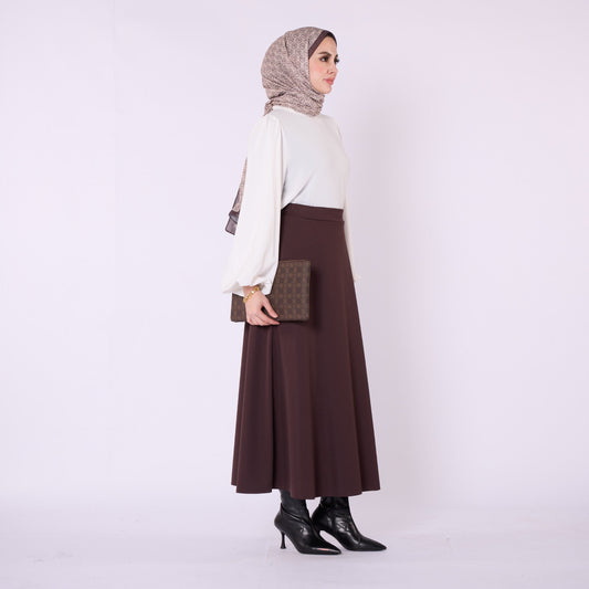 Elastic Waist Straight A Line Winter Skirt