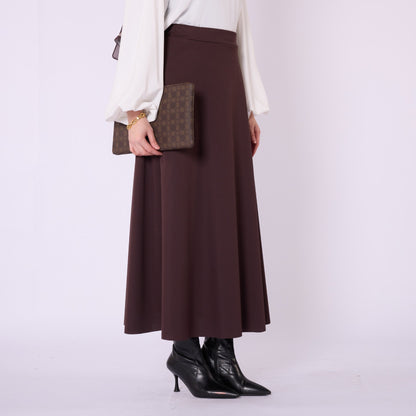 Elastic Waist Straight A Line Winter Skirt
