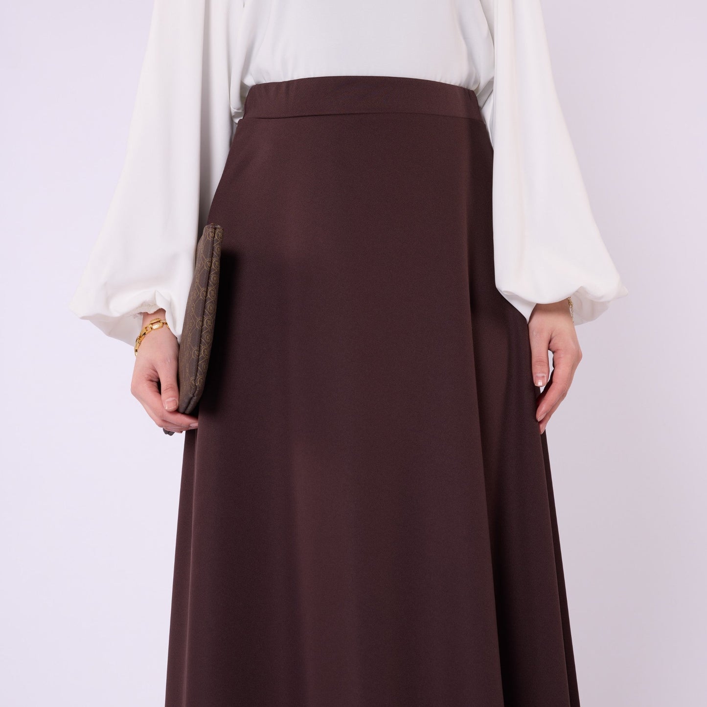 Elastic Waist Straight A Line Winter Skirt