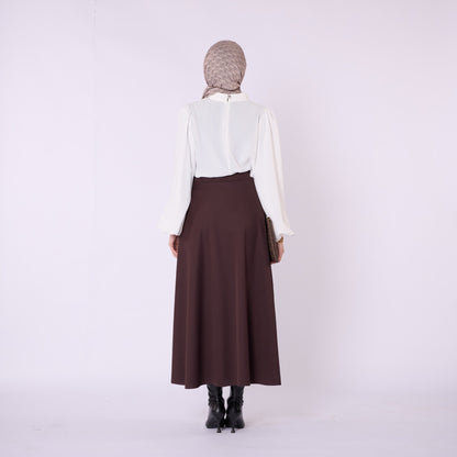 Elastic Waist Straight A Line Winter Skirt