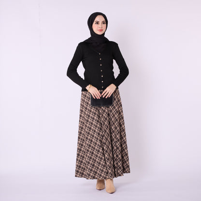 Shiny Button Ribbed Knit Bodysuit Cardigan Design