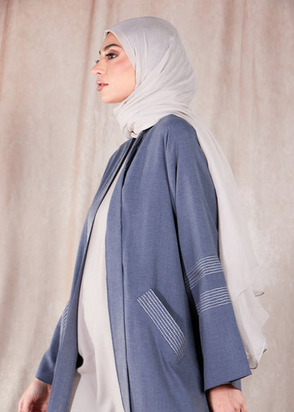 Sashiko Open Abaya - Final Sale