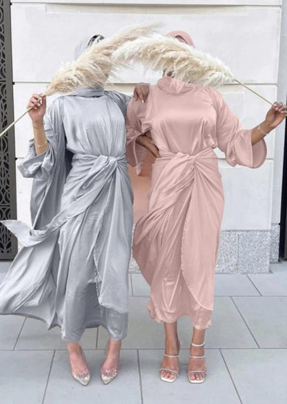 Leena Satin Abaya Set