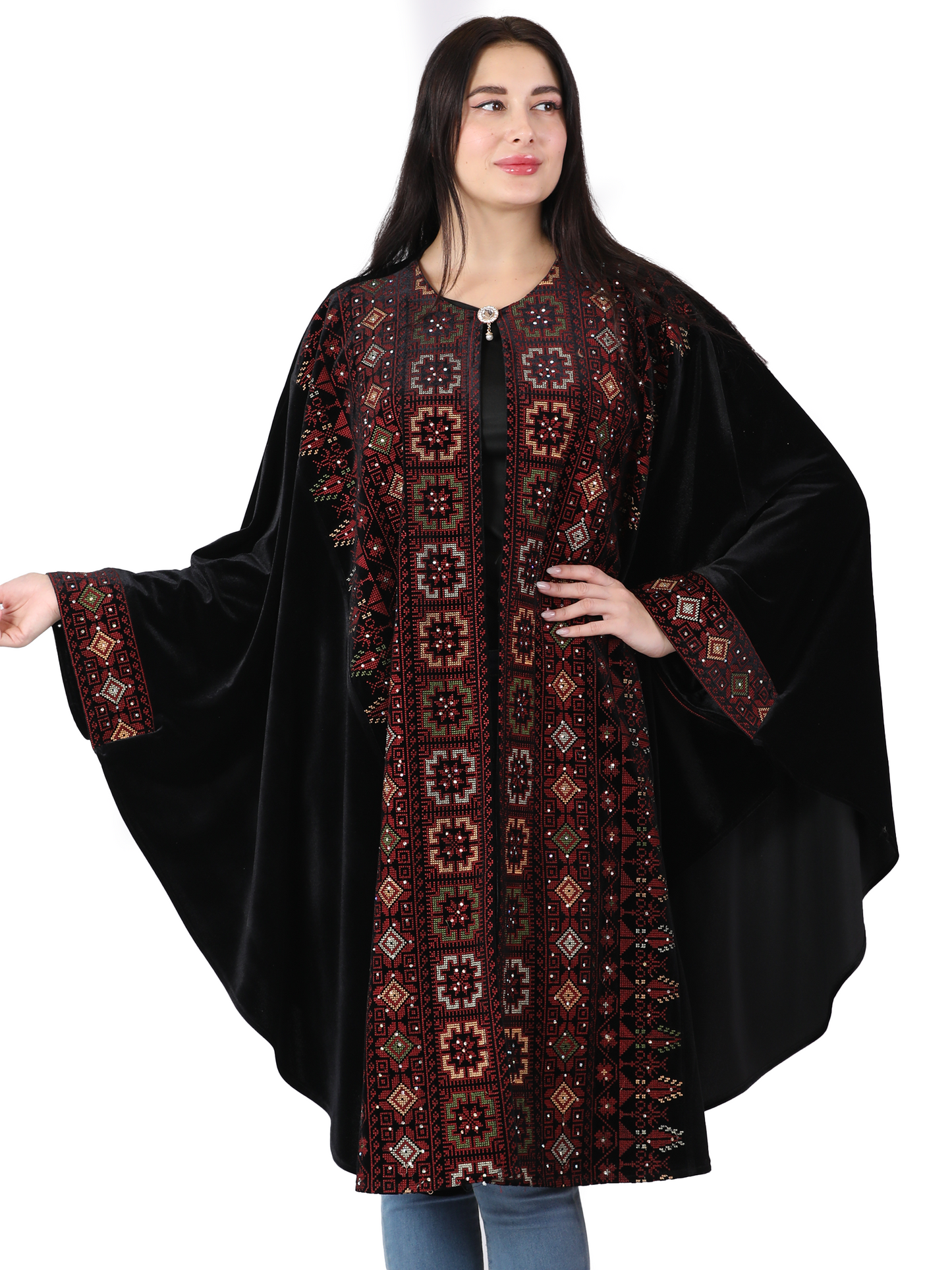 Embroidered bisht