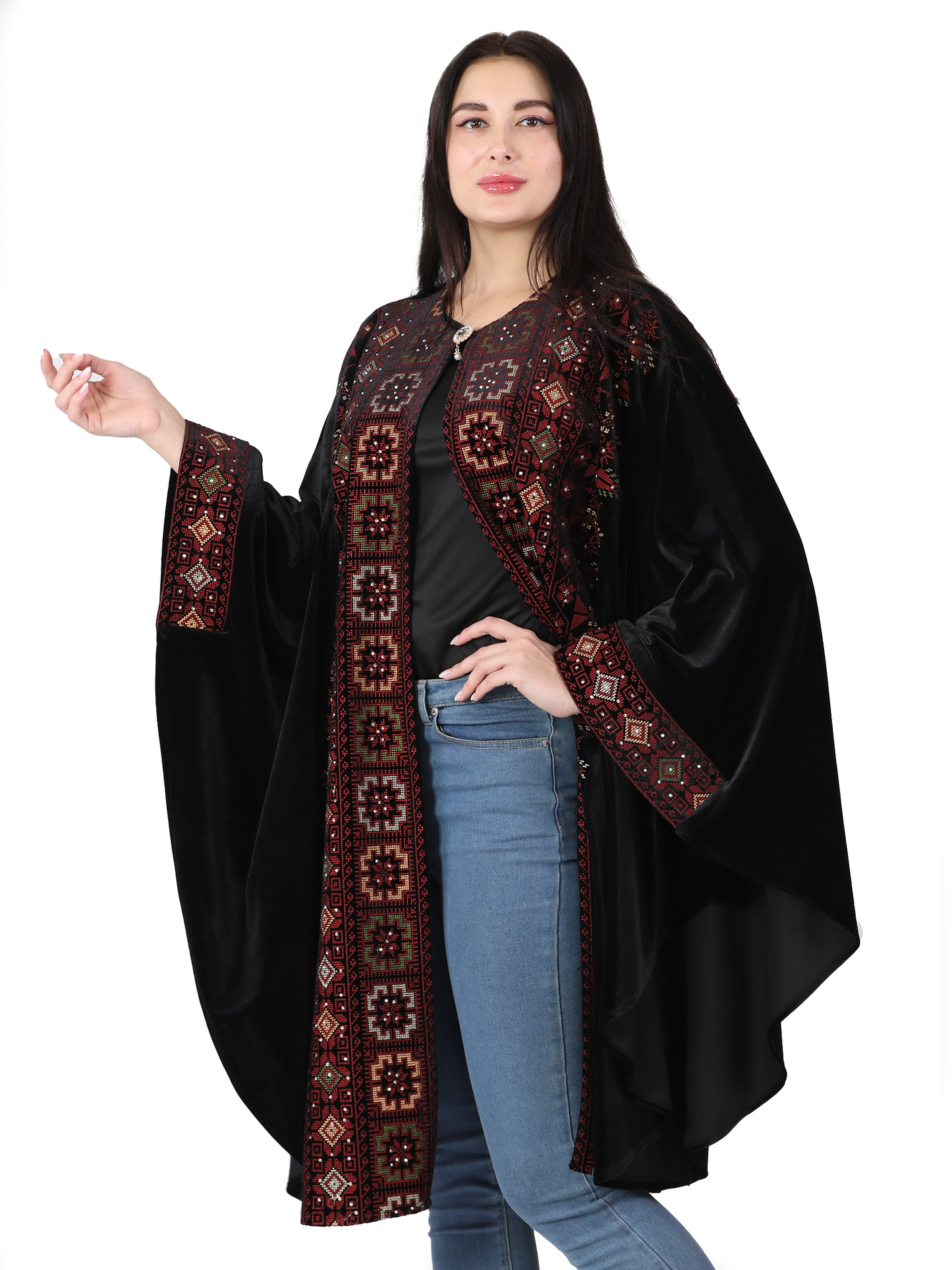 Embroidered bisht
