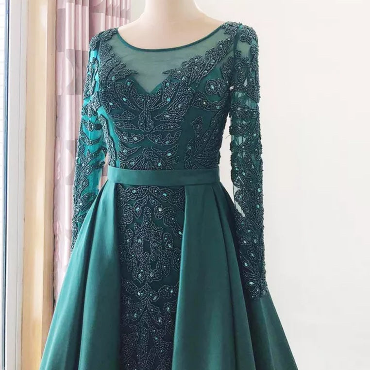 Noor-Beaded Evening Gown