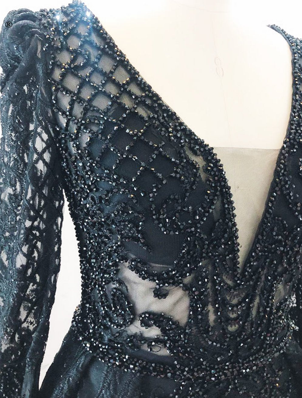 Rayna Beaded Lace Gown