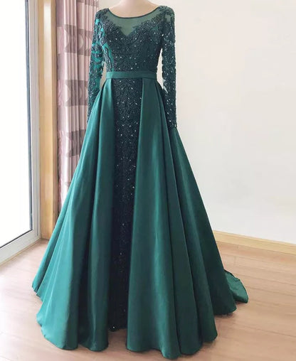 Noor-Beaded Evening Gown