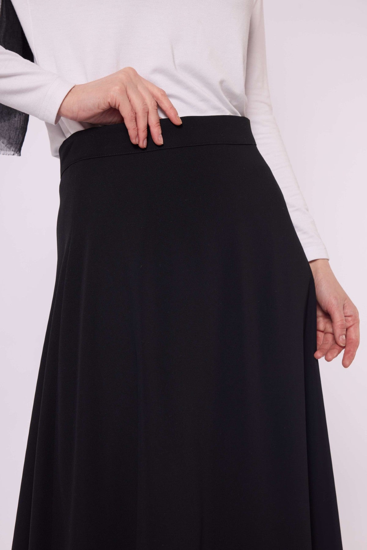 A Line Skirt With Zip Detail