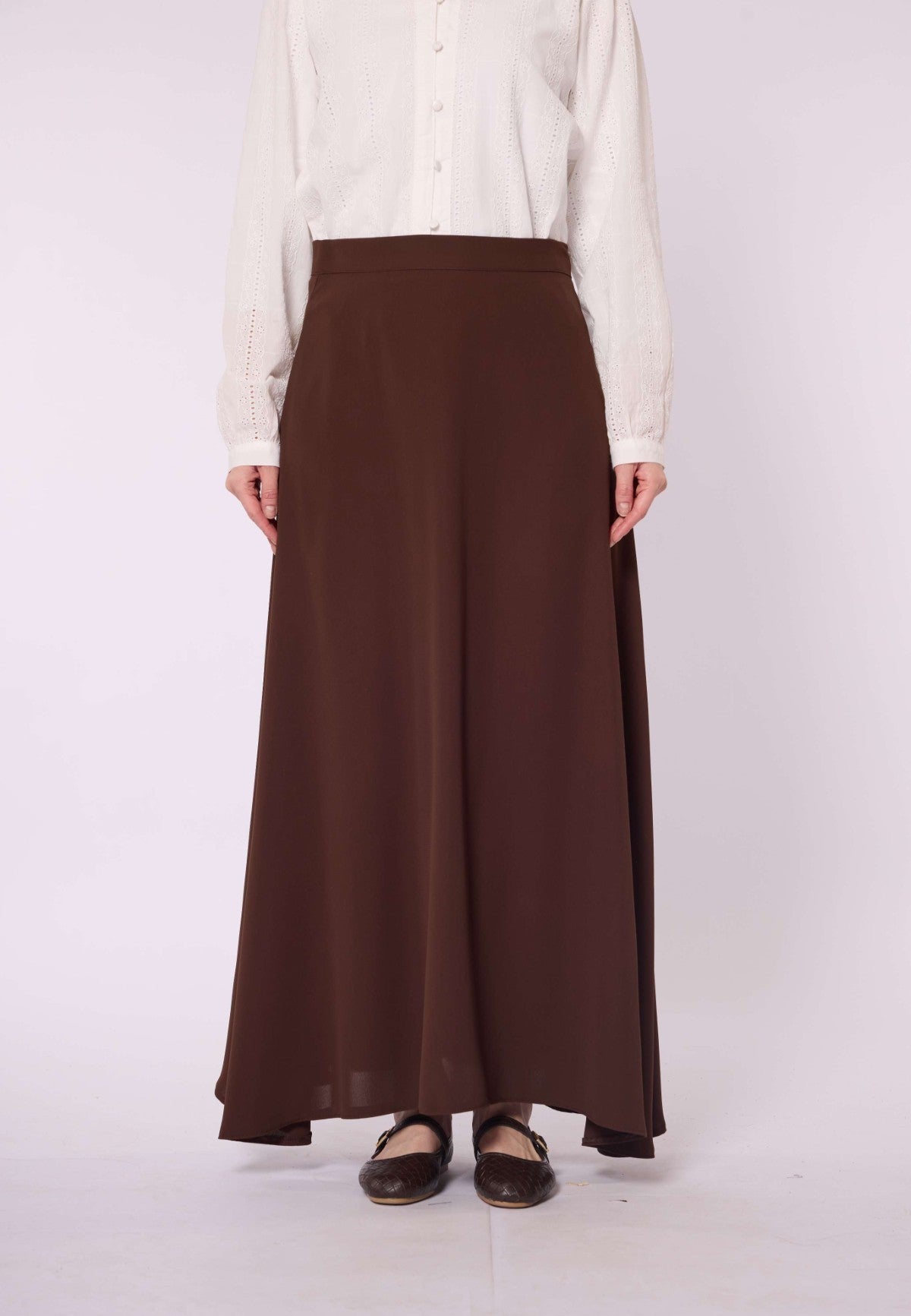 A Line Skirt With Zip Detail