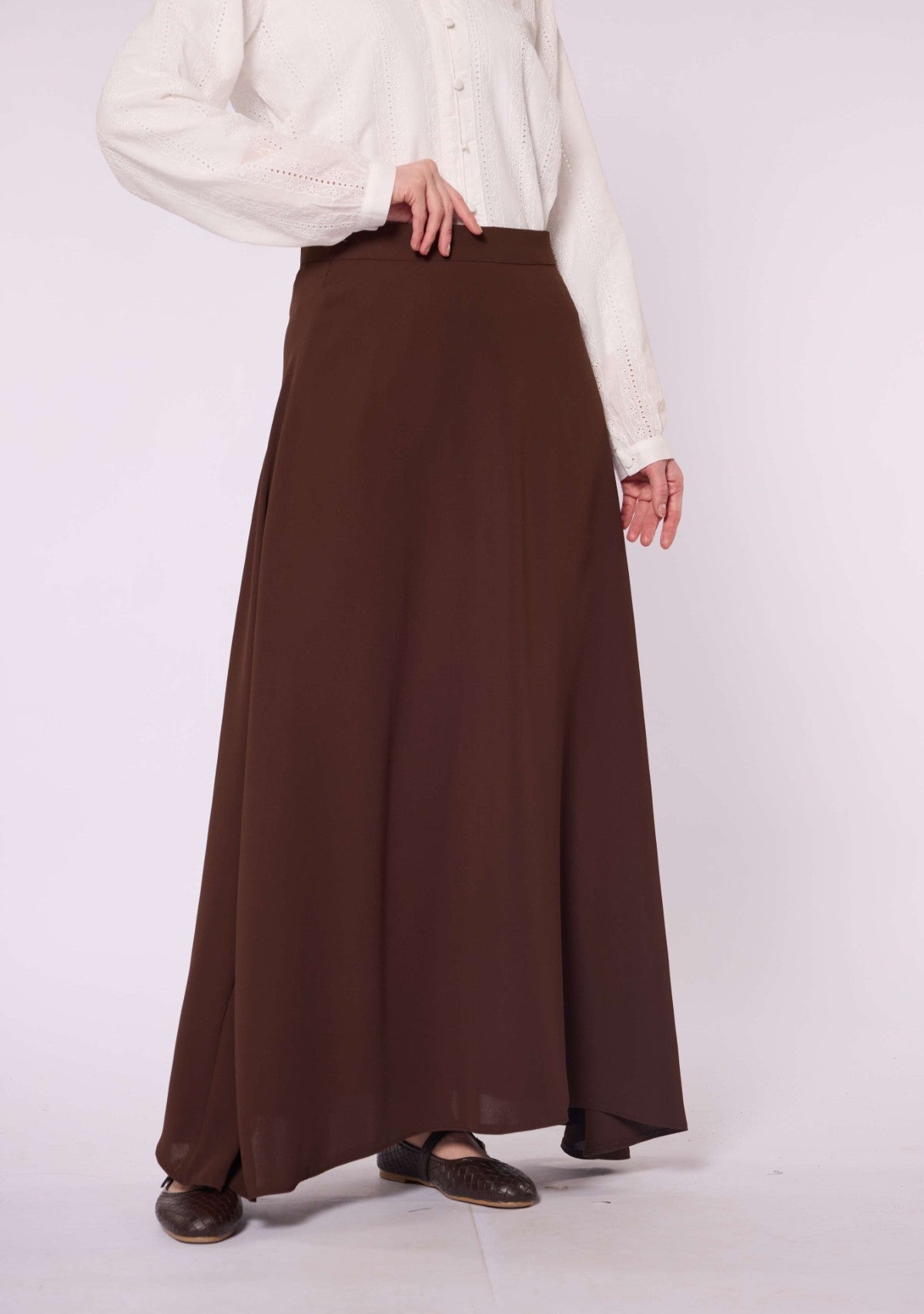 A Line Skirt With Zip Detail