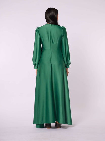 Cross Apron Detail Buckle Accent Dress