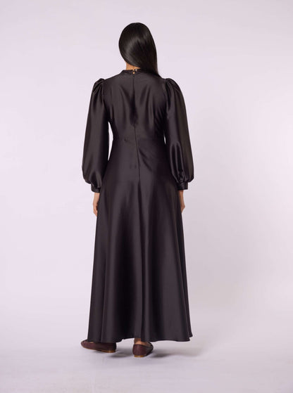 Cross Apron Detail Buckle Accent Dress