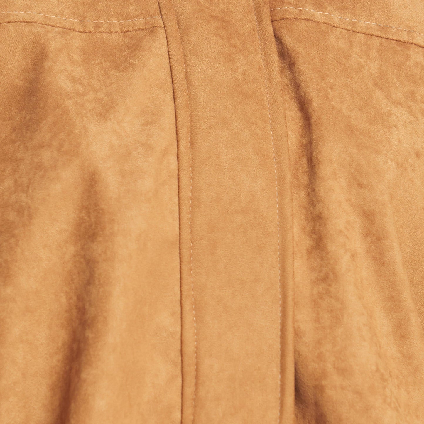 Suede Zipper-Front Drawstring Jacket