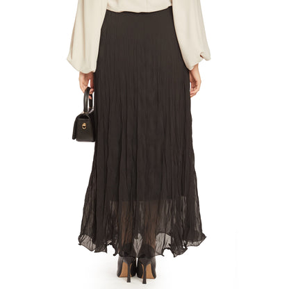 Wavy Look Flowing Chiffon Long Skirt