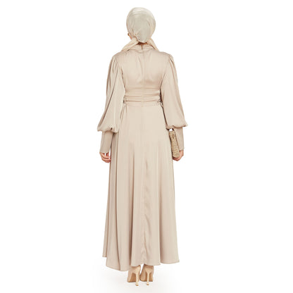 Sleeve Detail Judge Collar Dress
