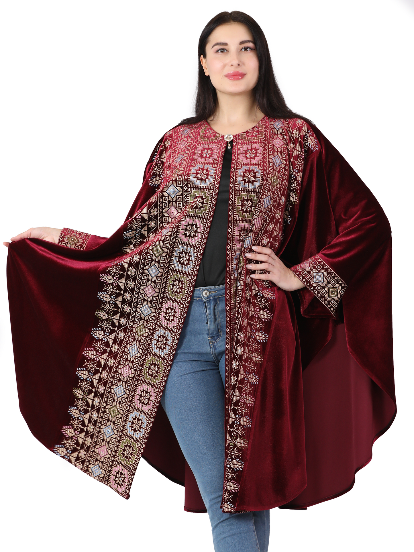 Embroidered bisht
