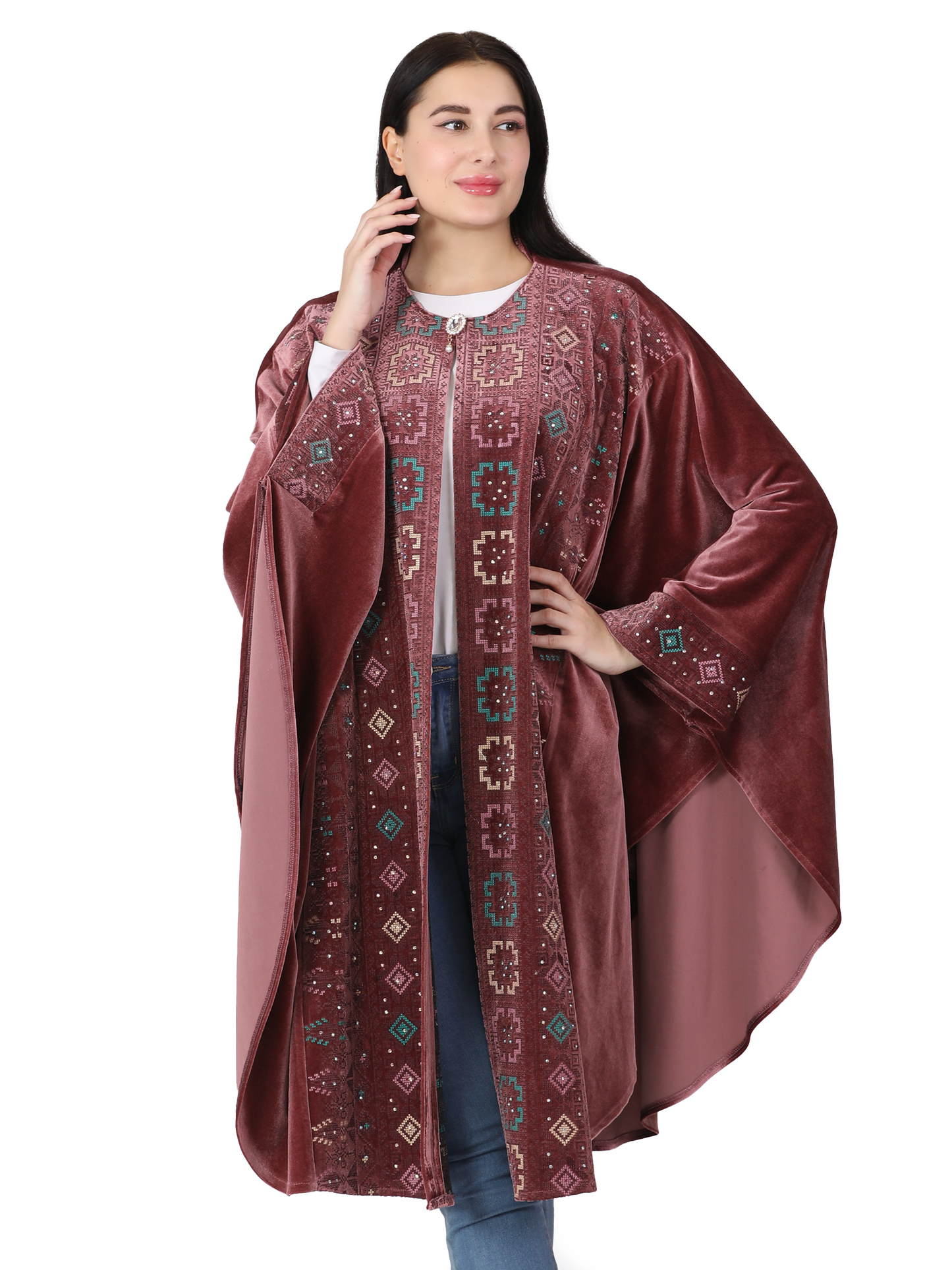 Embroidered bisht