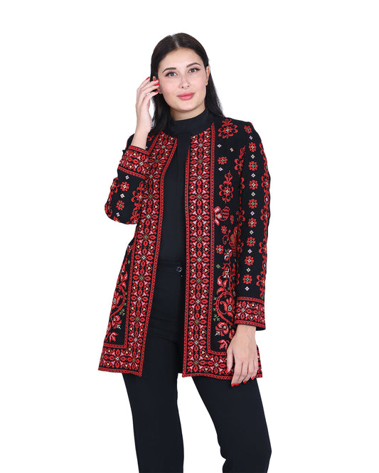 Embroidered Jacket – Sand & Blossom