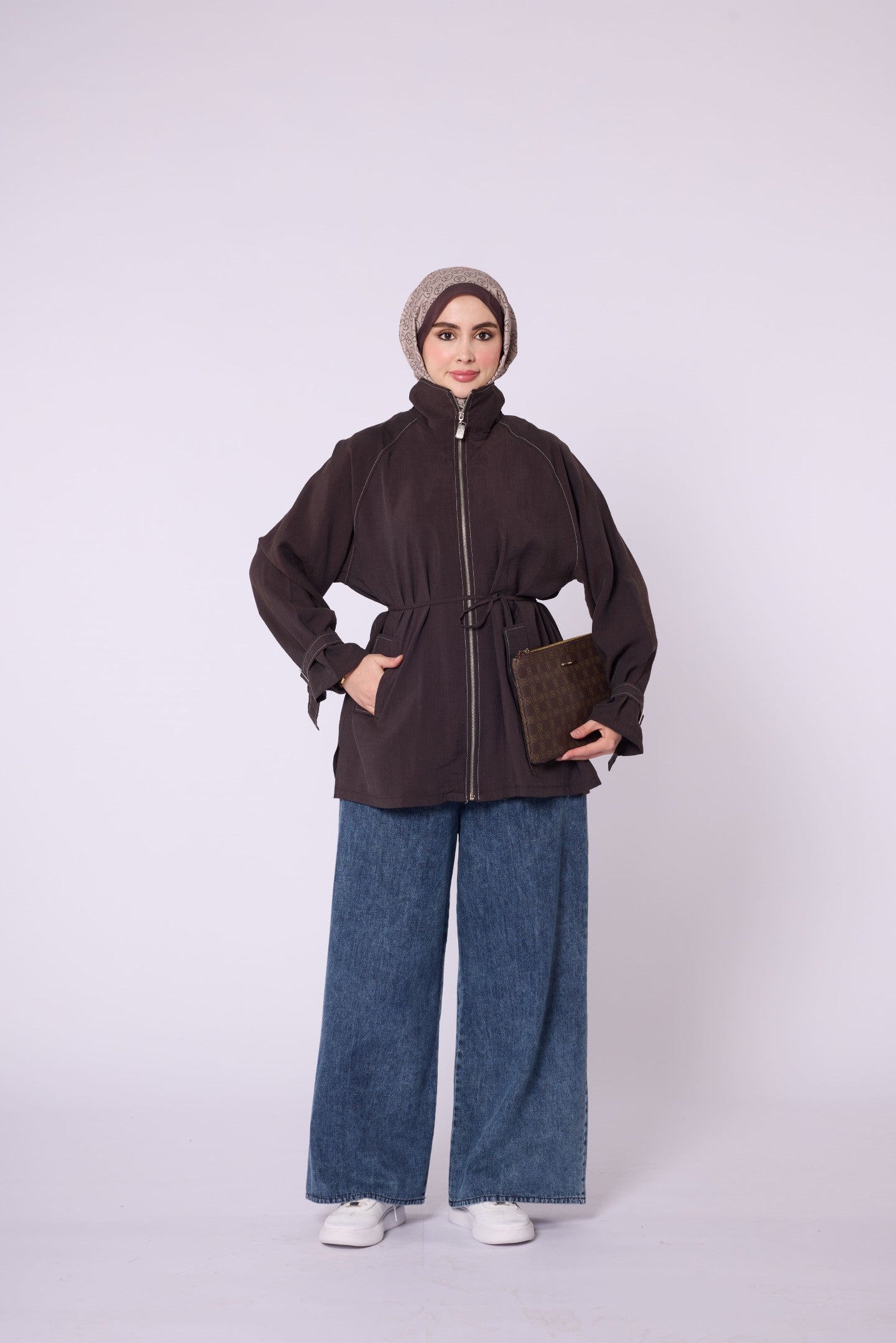 Stitch Detail Pocketed Lightweight Summer Jacket