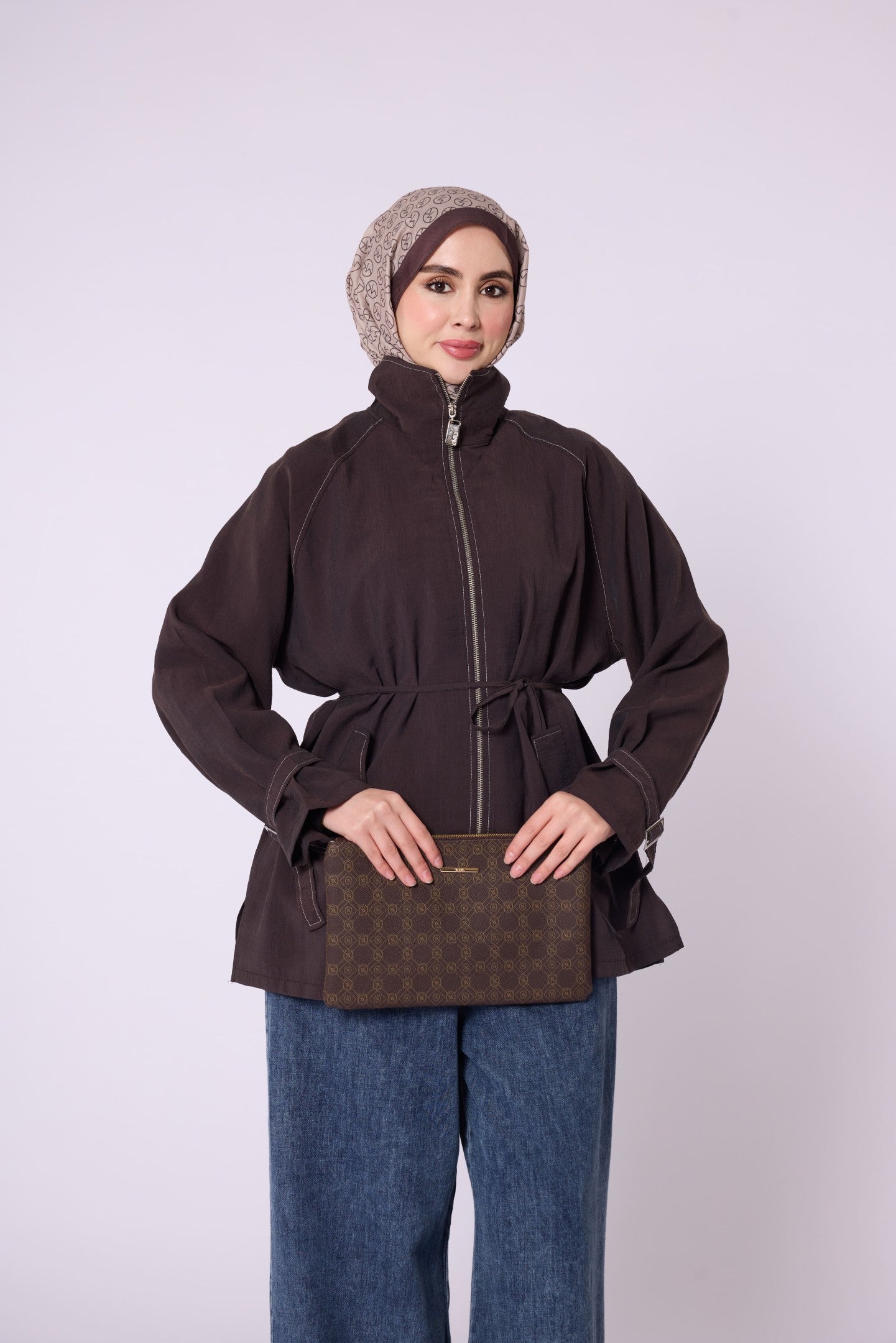 Stitch Detail Pocketed Lightweight Summer Jacket